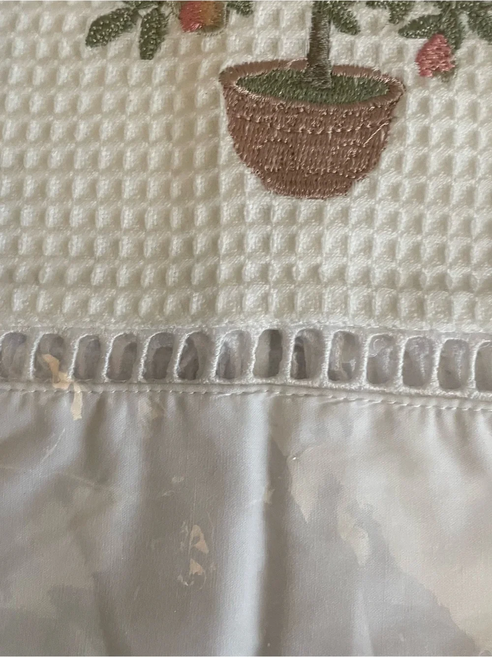 Jacaranda Living Guest Towel Ladder Lace Embroidered Botanical S. Africa New